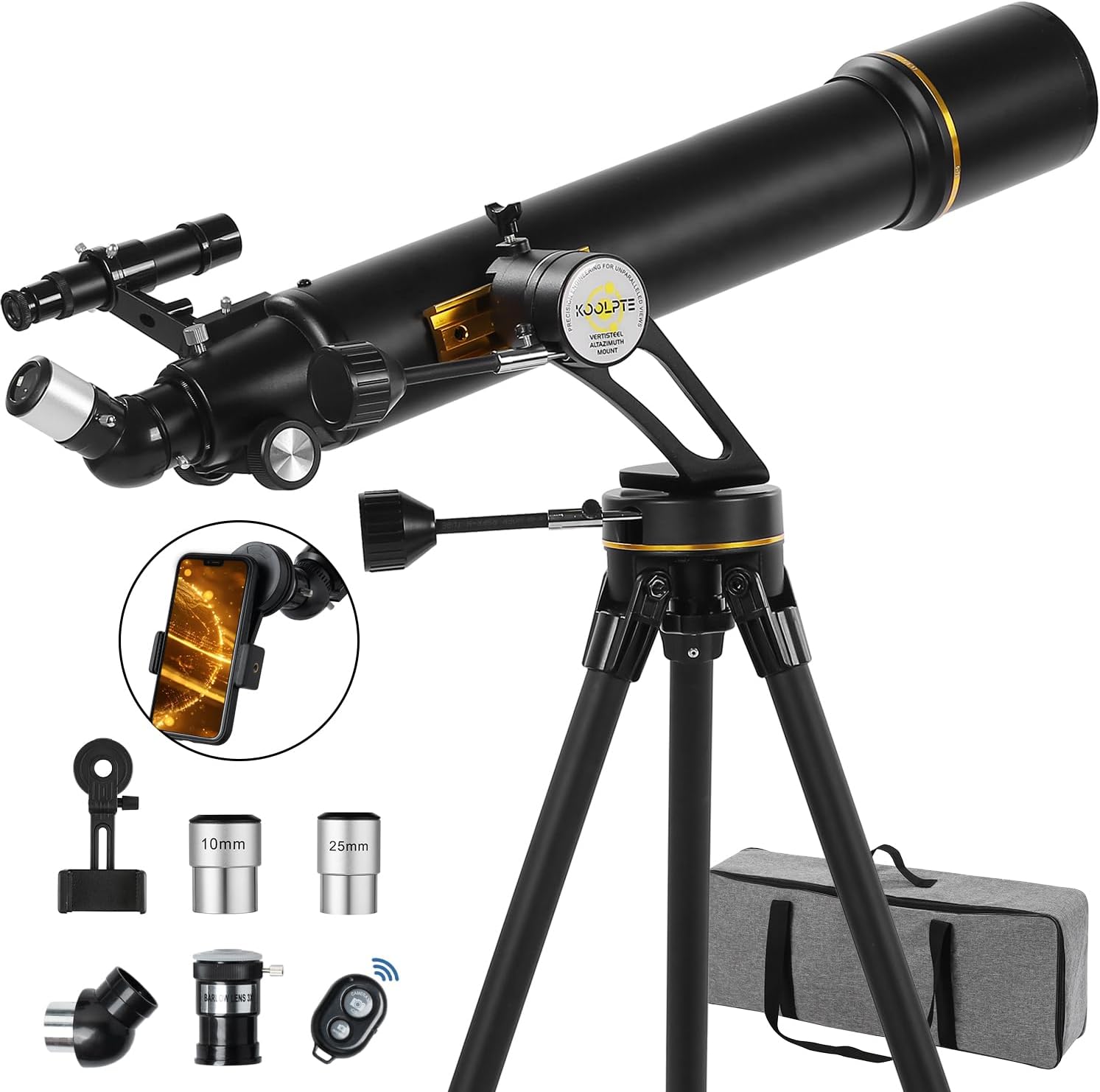 Telescope 90mm / 700mm Vertisteel AZ — Black